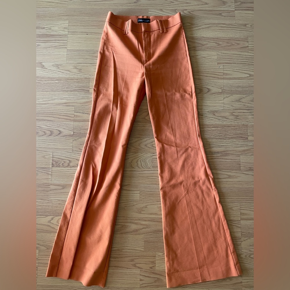 Zara Orange Flared Pants